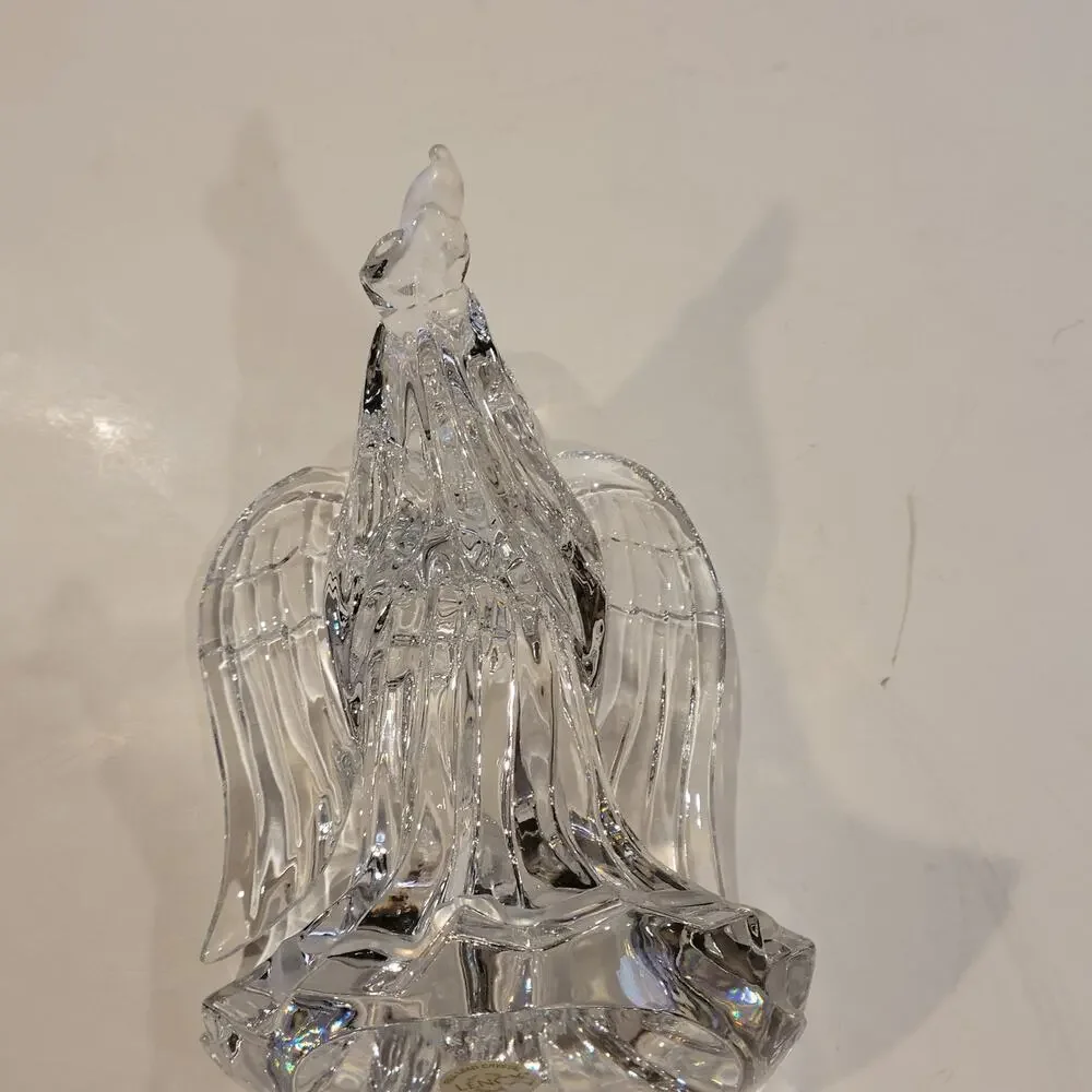 Lenox Irish Spring Prayer for Peace Angel with Dove Figurine Lead Crystal